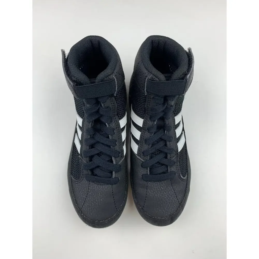 Adidas Youth HVC 2 Wrestling Shoes Black Lace Up Strap AQ3327 Boys Kids 1